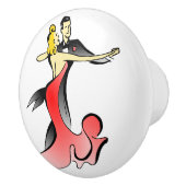 Ballroom dansers dansende koppels met dansende dan keramische knop (Rechts)