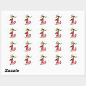 Ballroom dansers dansende koppels ronde sticker (Vel)