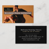 Ballroom dansers, dansinstructeur visitekaartje (Voorkant / Achterkant)