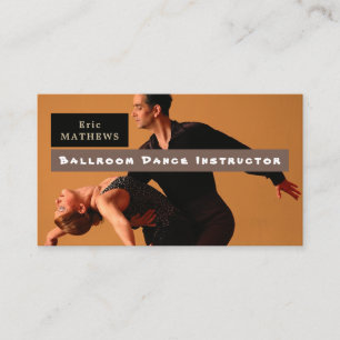 Ballroom dansers, dansinstructeur visitekaartje