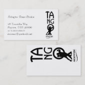 Ballroom Dansers Doen Tango Dans Instructeur Visitekaartje (Voorkant / Achterkant)