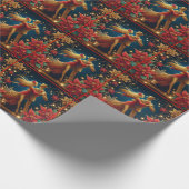 Ballroom Dansers Feestdagen Kerst Cadeaupapier (Hoek)