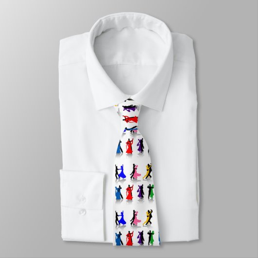 Ballroom dansers in Colour Necktie Stropdas (Gebonden)