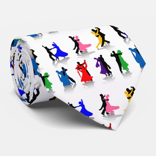 Ballroom dansers in Colour Necktie Stropdas (Opgerold)