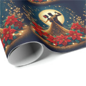 Ballroom Dansers Maanlicht Kerst Cadeaupapier (Rol Hoek)
