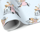 Ballroom dansers met muziek cadeaupapier (Rol Hoek)