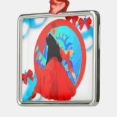 Ballroom dansers met Ornamenten en strikken kerst (Links)