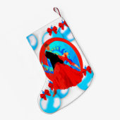 Ballroom dansers met Ornamenten en strikken kerst Kleine Kerstsok (Achterkant (Hangend))