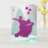 Ballroom dansers met Ornamenten Sneeuwkerst Kaart (Gele Bloem)