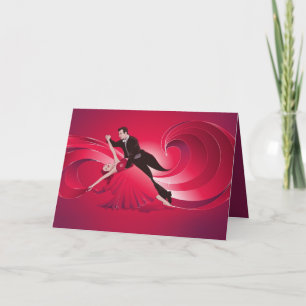 Ballroom dansers wenskaart - blanco kaart