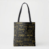 Ballroom danspatroon | Aangepaste achtergrondkleur Tote Bag (Voorkant)
