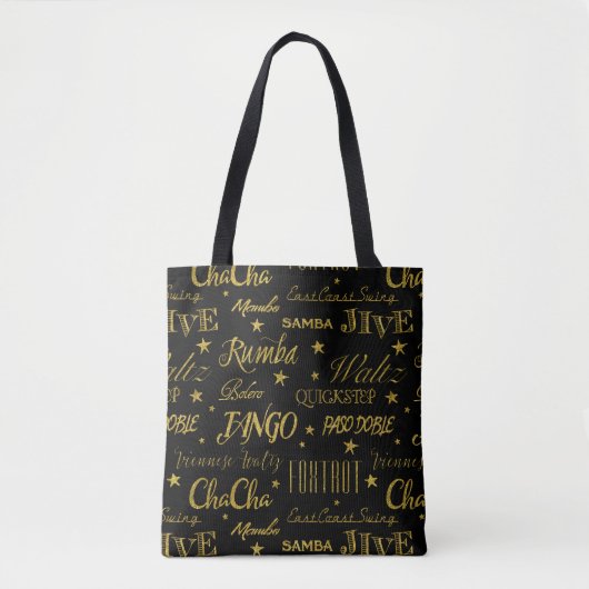 Ballroom danspatroon | Aangepaste achtergrondkleur Tote Bag (Voorkant)