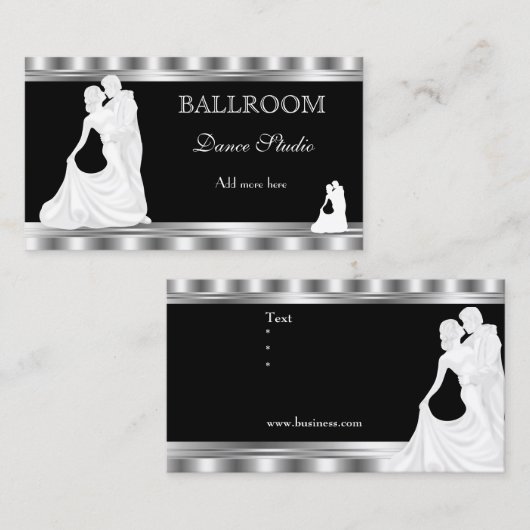 BALLROOM dansstudio danslessen 3 Visitekaartje (Voorkant / Achterkant)