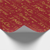 Ballroom Gold "Glitter" patroon | Gepersonaliseerd Cadeaupapier (Hoek)