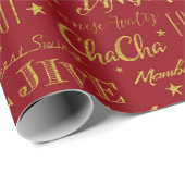 Ballroom Gold "Glitter" patroon | Gepersonaliseerd Cadeaupapier (Rol Hoek)