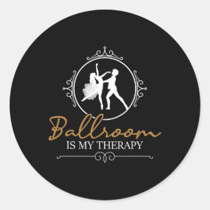 Ballroom is mijn therapie - Dansende partner Paar  Ronde Sticker