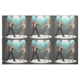 Ballroom Latin dansers paar met Spotlight 9" Stof