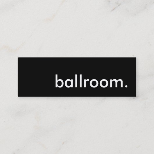 ballroom. mini visitekaartje (Voorkant)