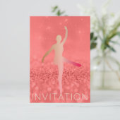 Ballroom Moderne Danser Piruette Roze Blush Foxier Kaart (Staand voorkant)