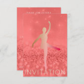 Ballroom Moderne Danser Piruette Roze Blush Foxier Kaart (Voorkant / Achterkant)