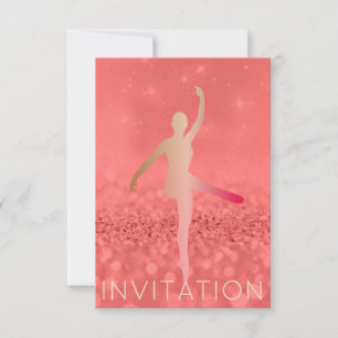 Ballroom Moderne Danser Piruette Roze Blush Foxier Kaart