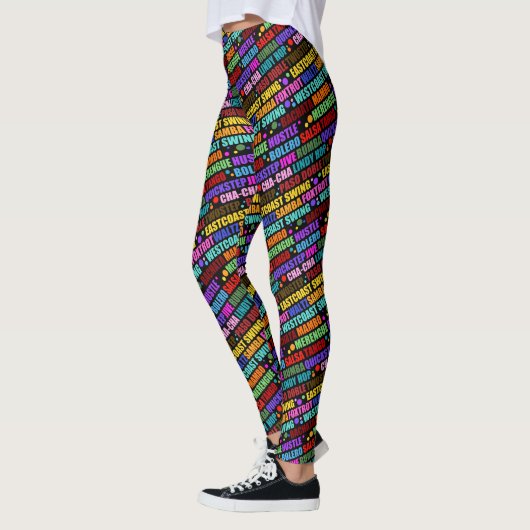 ballroomdans | dansstijlen | Kleurrijke print Leggings (Links)