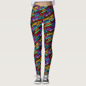 ballroomdans | dansstijlen | Kleurrijke print Leggings (Voorkant)