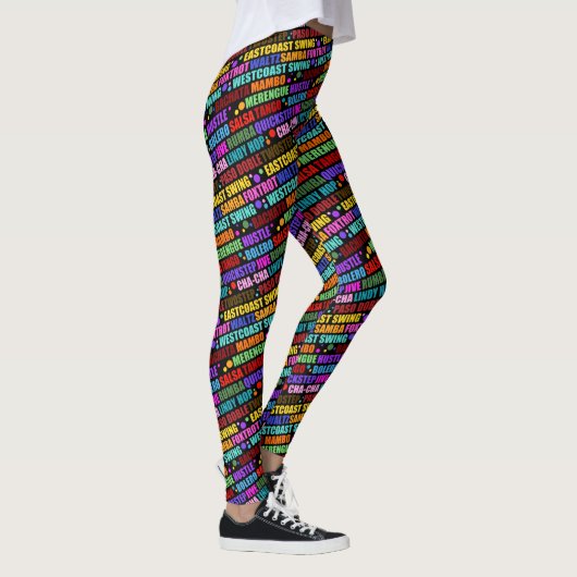ballroomdans | dansstijlen | Kleurrijke print Leggings (Rechts)