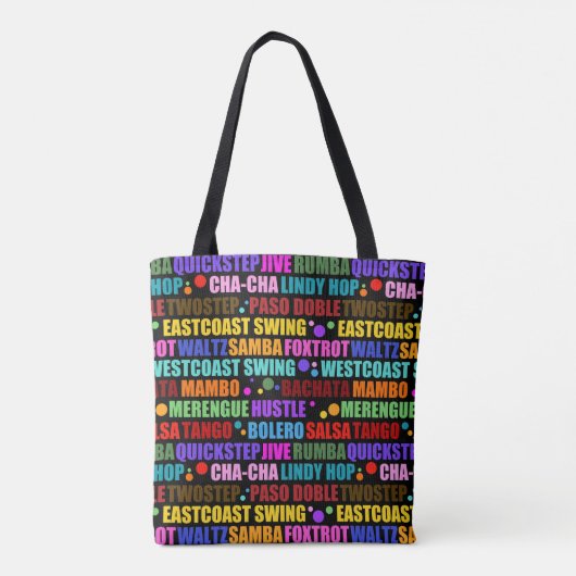 ballroomdansen | Kleurrijke dansstijlen Tote Bag (Achterkant)