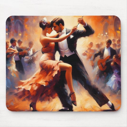 Ballroomdansende koppels dansmuziek muismat (Voorkant)
