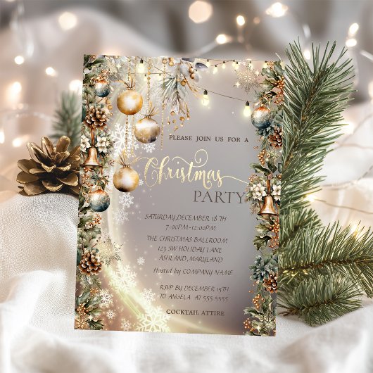  Balls Bells Pinecones Kerst Kaart