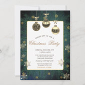  Balls, Branches, Snowflakes Bedrijfsfeest Kaart (Voorkant)