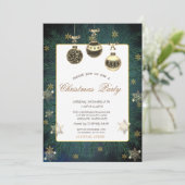  Balls, Branches, Snowflakes Bedrijfsfeest Kaart (Staand voorkant)