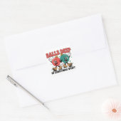Balls Deep Into Christmas Sarcastic Dirty Humor  Vierkante Sticker (Envelop)