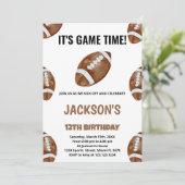 Balls Football Birthday-uitnodigingen Kaart (Staand voorkant)