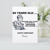  Balls in the Water, Funny 60th Birthday Card for  (Staand voorkant)