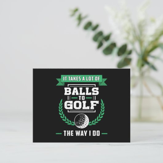 Balls Of Golf Player Golfing Sports Funny Briefkaart (Staand voorkant)