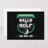Balls Of Golf Player Golfing Sports Funny Briefkaart (Voorkant / Achterkant)