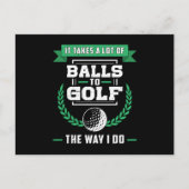 Balls Of Golf Player Golfing Sports Funny Briefkaart (Voorkant)