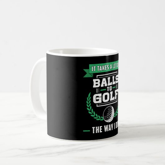 Balls Of Golf Player Golfing Sports Funny Koffiemok (Voorkant links)