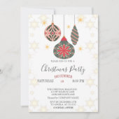  Balls Ornamenten Sneeuwvlokken Kerst Kaart (Voorkant)