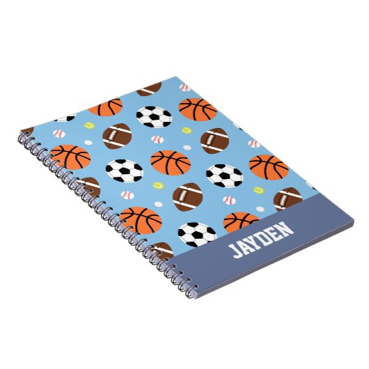 Balls Pattern Sports Journal Notitieboek (Rechterzijde)
