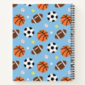 Balls Pattern Sports Kinder Personalized Notitieboek (Achterkant)
