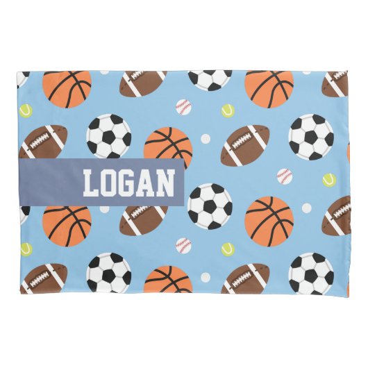 Balls Sportpoorten met een groot patroonbakkerhuis Kussensloop (Voorkant)