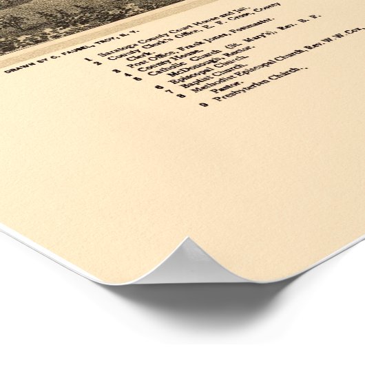 Ballston Spa, NY Panoramic Map - 1890 Poster (Hoek)