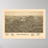 Ballston Spa, NY Panoramic Map - 1890 Poster (Voorkant)