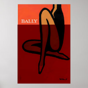 Bally Shoes Vintage Reclameposter Poster