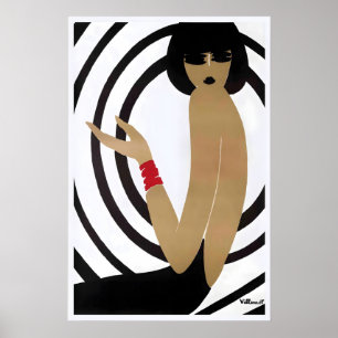 Bally Swirl Woman Vintage Retro Reclameposter Poster