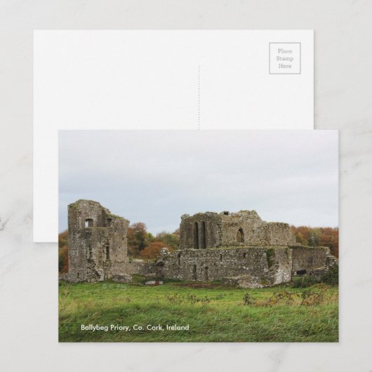 Ballybeg Priory, Ireland DB Briefkaart (Voorkant / Achterkant)