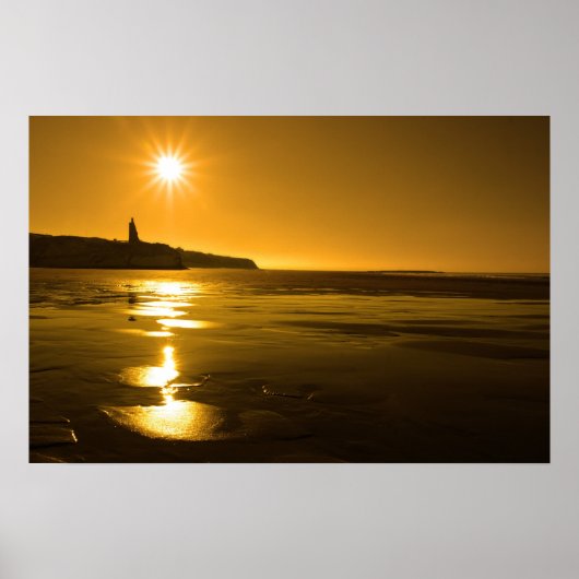 ballybunion sunny golden strand sunset poster (Voorkant)